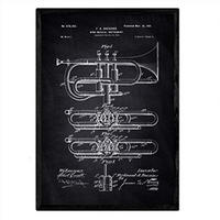 POSTER Trompete 2 Patent A3 Rahmenlos - Klar, Papier (29.7/5/42cm) - Nacnic