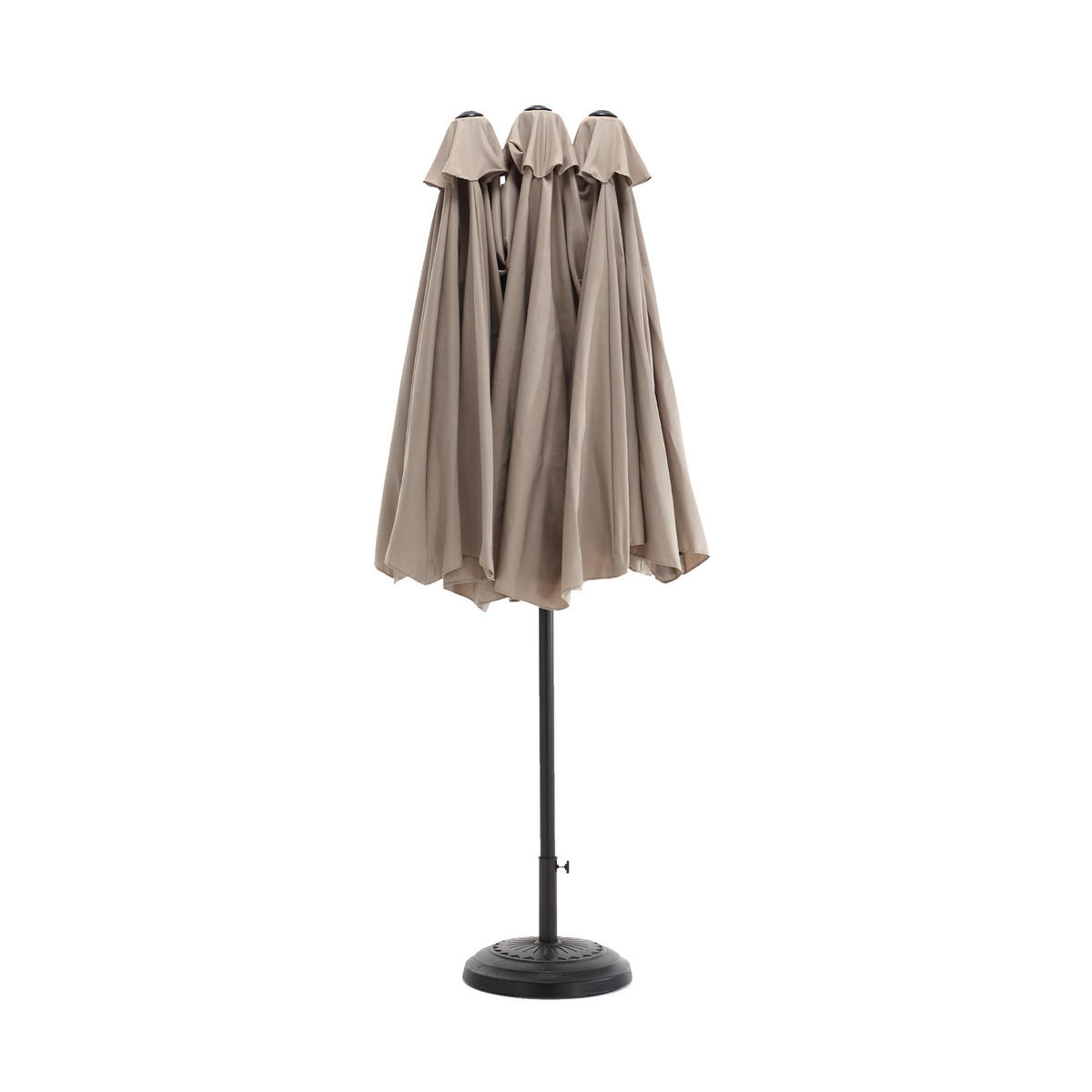 SONNENSCHIRM Doppel Rechteck khaki - Beige, Metall (267/453cm) - ComfortXL