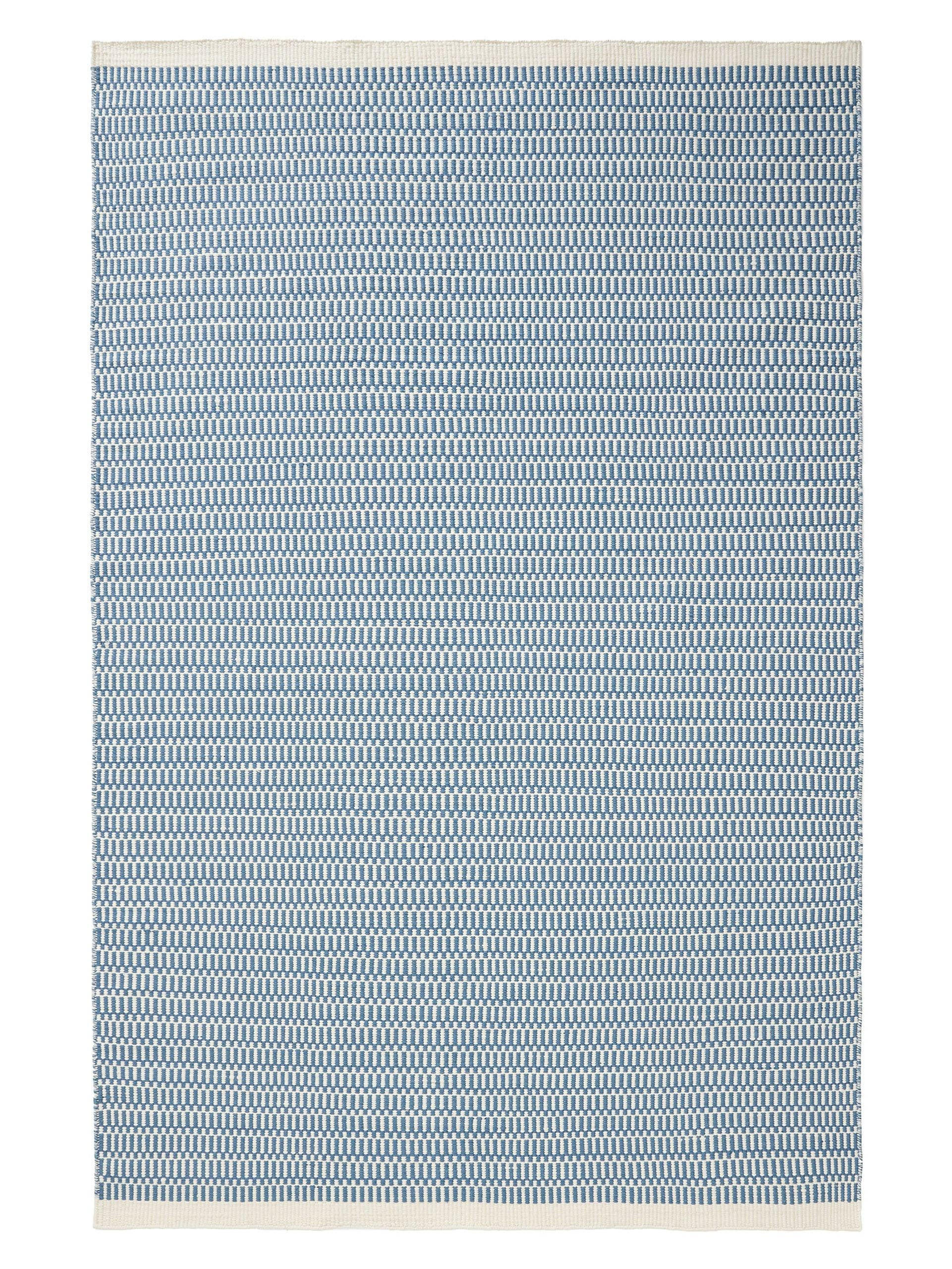 WOLLTEPPICH Laura handgewebt 200/300 cm - Blau, Naturmaterialien/Textil (200/300cm) - benuta Pure