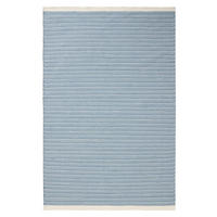 WOLLTEPPICH Laura handgewebt 250/350 cm - Blau, Naturmaterialien/Textil (250/350cm) - benuta Pure