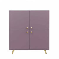 KOMMODE GALIO 140/86/41cm mit Schubladen 4 Türen Violett - Violett, Holzwerkstoff (140/86/41cm) - MASSENO