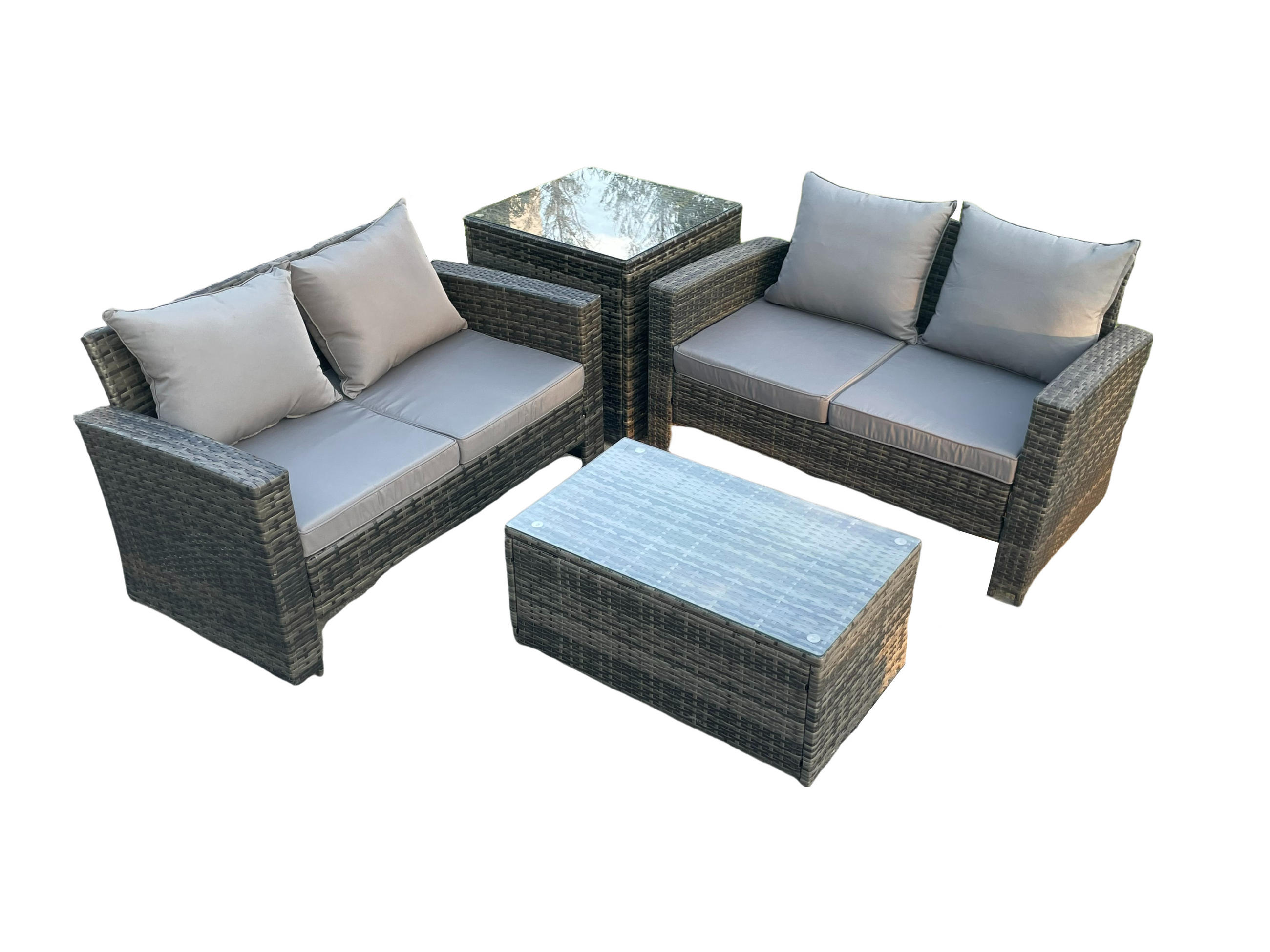 Fimous Gartensofa Dunkelgrau