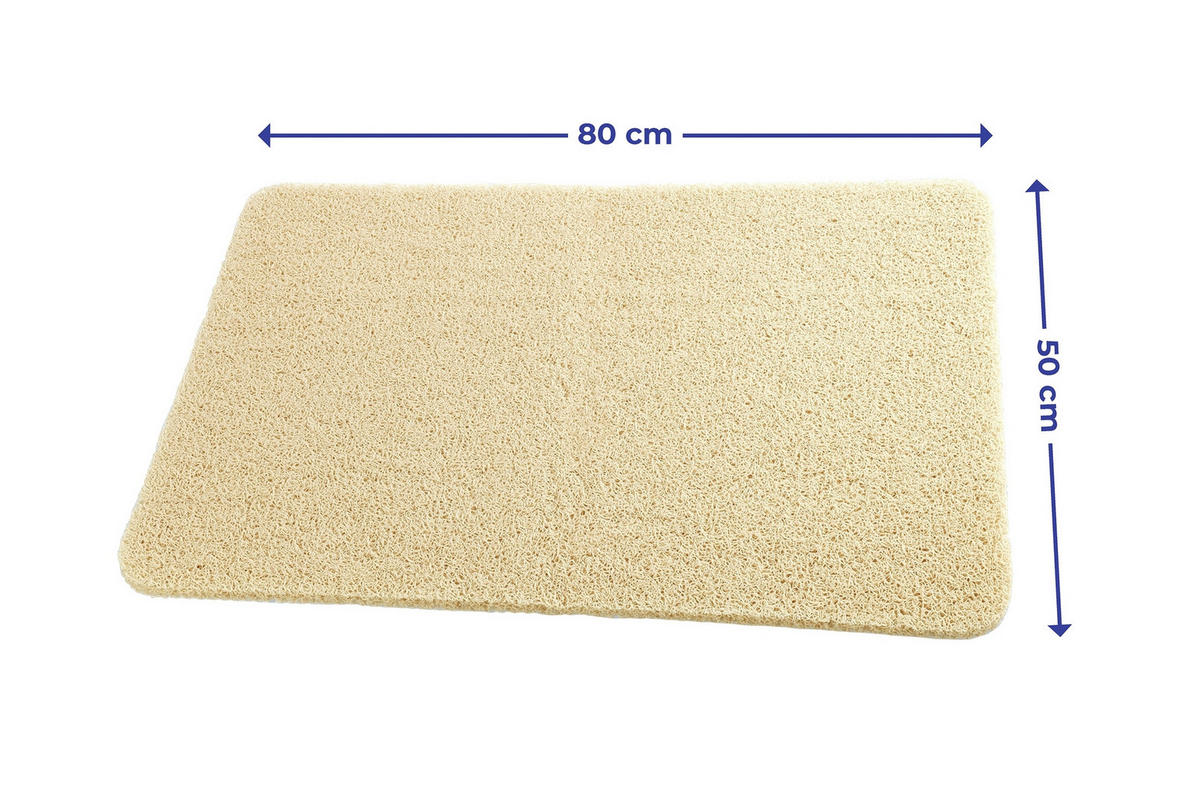 BADEWANNENMATTE Wellness 50/80 cm - Beige, Kunststoff (50/80cm) - Maximex