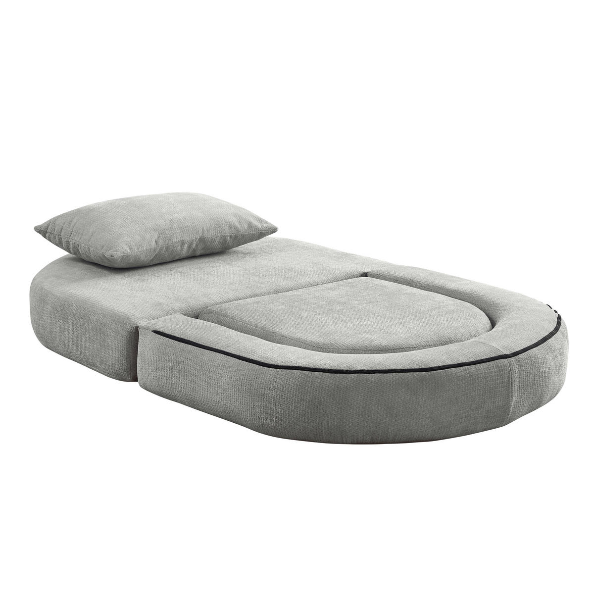SCHLAFSESSEL DE-35081 faltbar Hellgrau - Hellgrau, Textil (90/41/101cm) - ComfortXL
