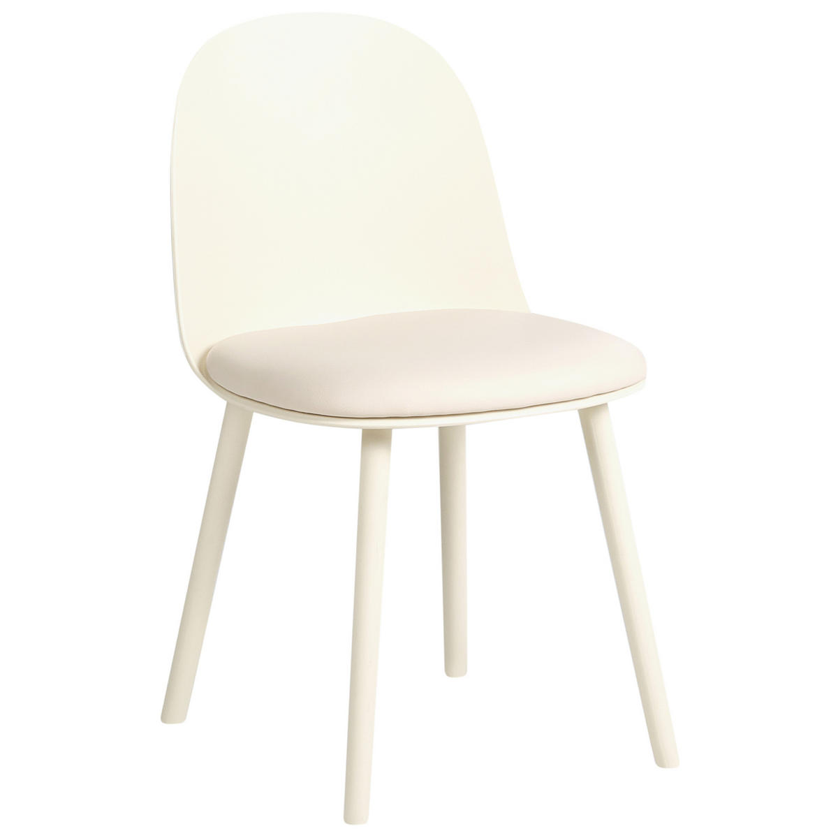 SCAUN DE BUCĂTĂRIE set de 2 piele ecologică bej deschis Ankeny - bej, material plastic (46/80/48cm) - Beliani