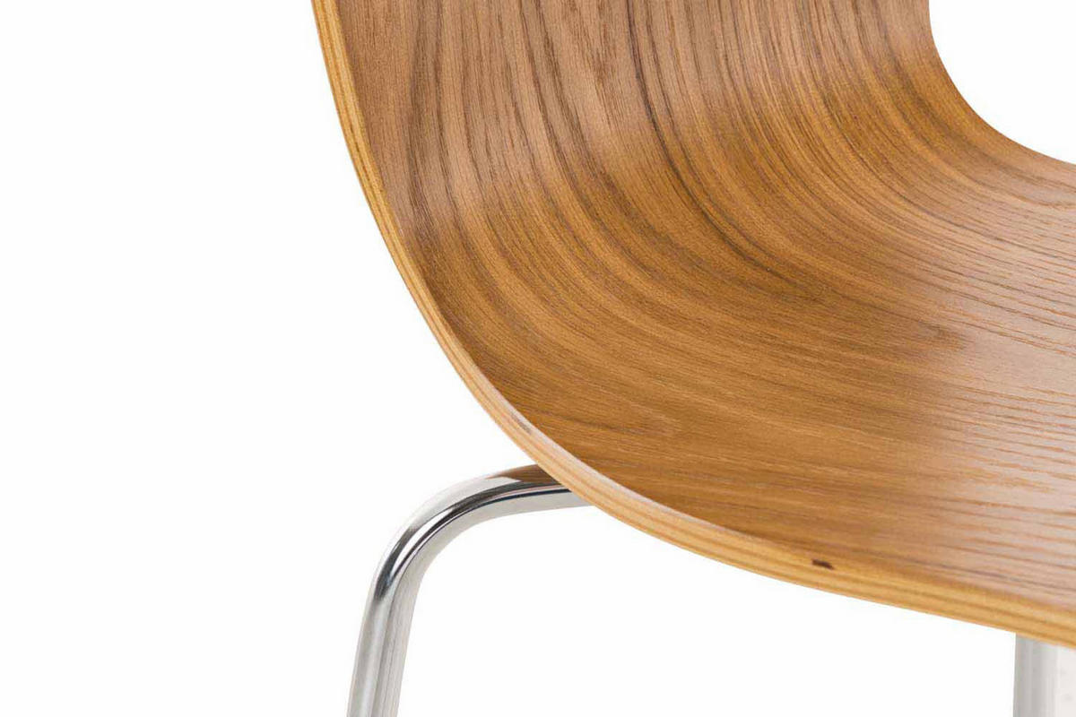 BESUCHERSTUHL Almere - 2er Set eiche - Braun, Holz (43/84/50cm) - TPFLiving
