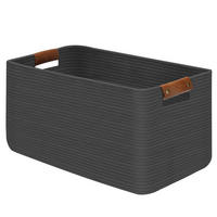 WÄSCHEKORB 55 x 38 x 30 cm Grau - Grau, Textil (55/30/38cm)