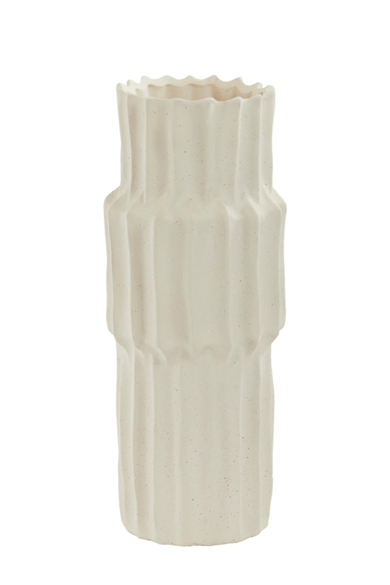 VASE Longa Weiß Ø14,5/36 cm - Weiß, Keramik (36cm) - Light & Living