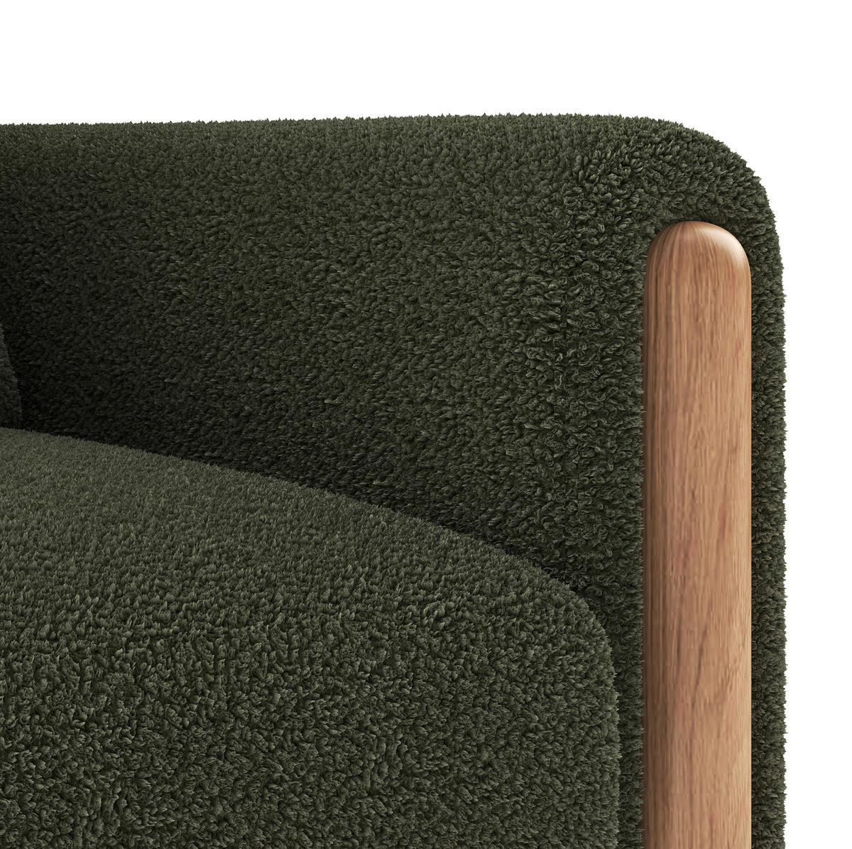 SESSEL 87/88.5/83 cm Grün aus Teddy mit abnehmbarem Sitzkissen - Grün, Textil (83/88.5/87cm) - OKMYHOME