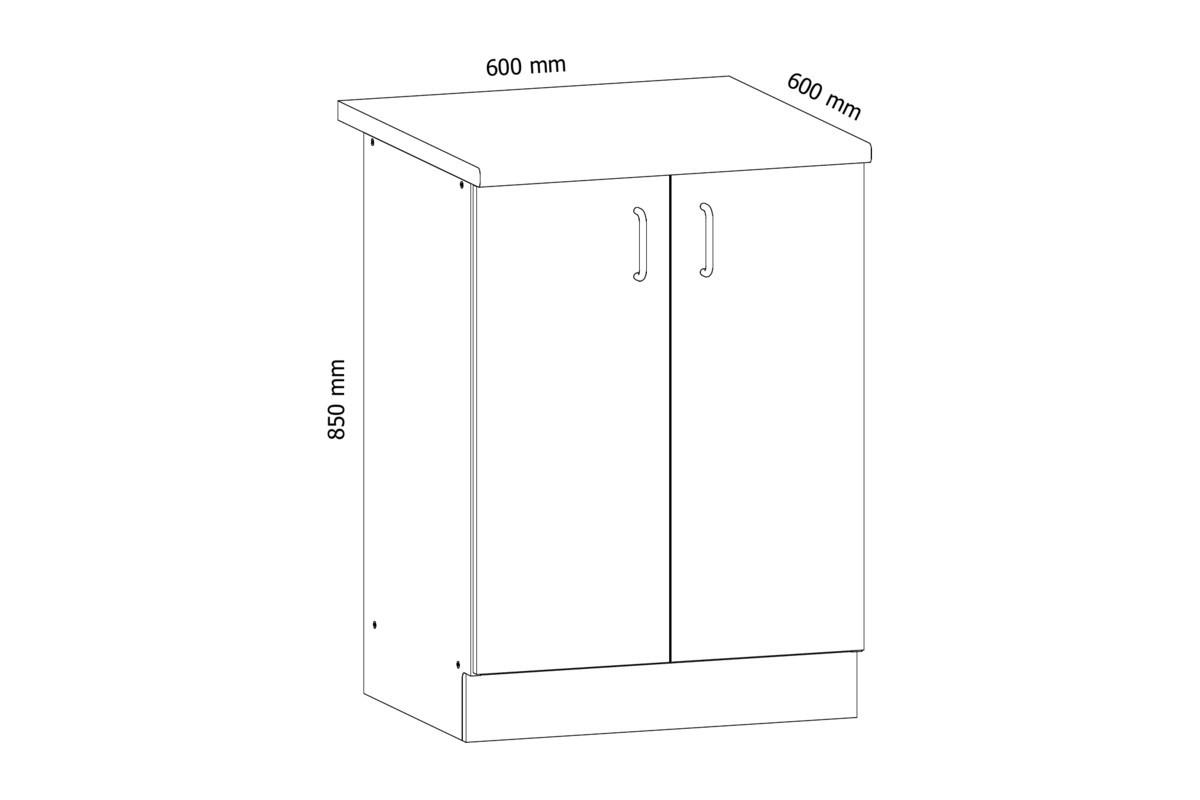 UNTERSCHRANK D60 – Sycylia Milano – perfekte Stauraumlösungen für jeden Stil – Milano / Walnuss - Walnussfarben, Holzwerkstoff (60/82/47cm) - ROYAL24_MARKT