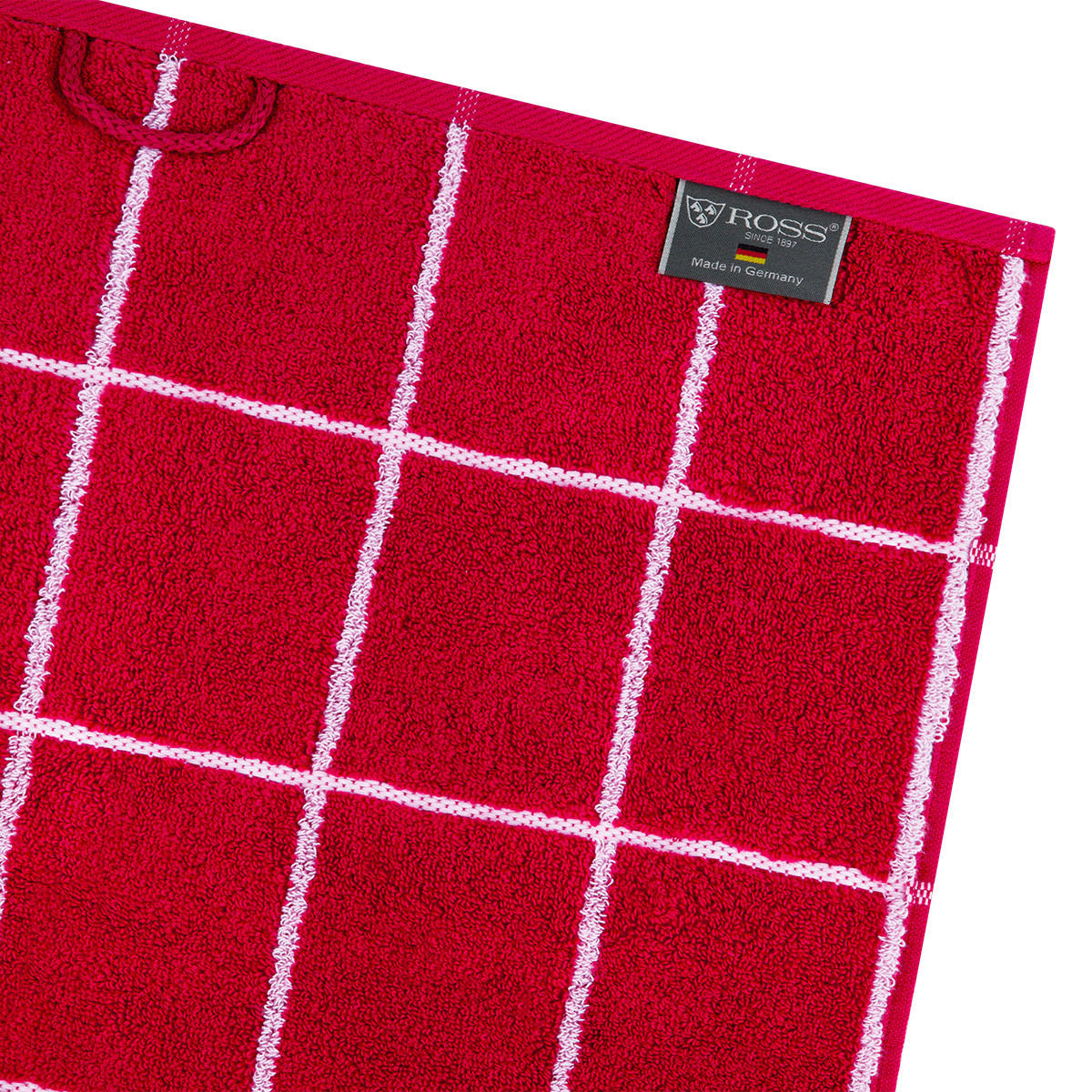 FROTTIERSET Sensual Skin Karo 4-teilig - Rot, Textil (50/100cm) - Ross