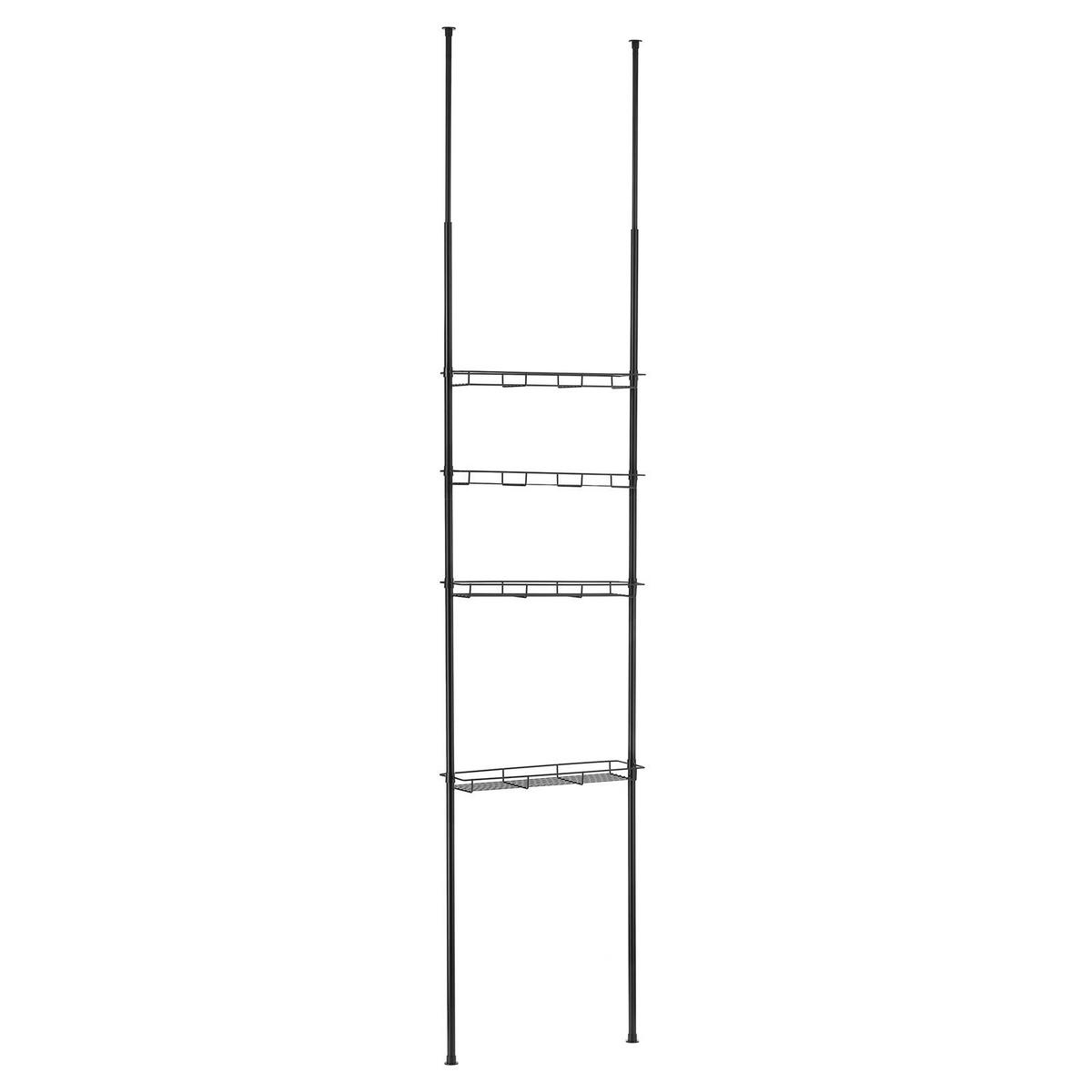 DUSCHREGAL PAULA - Schwarz, Metall (59/250/16cm) - IDIMEX