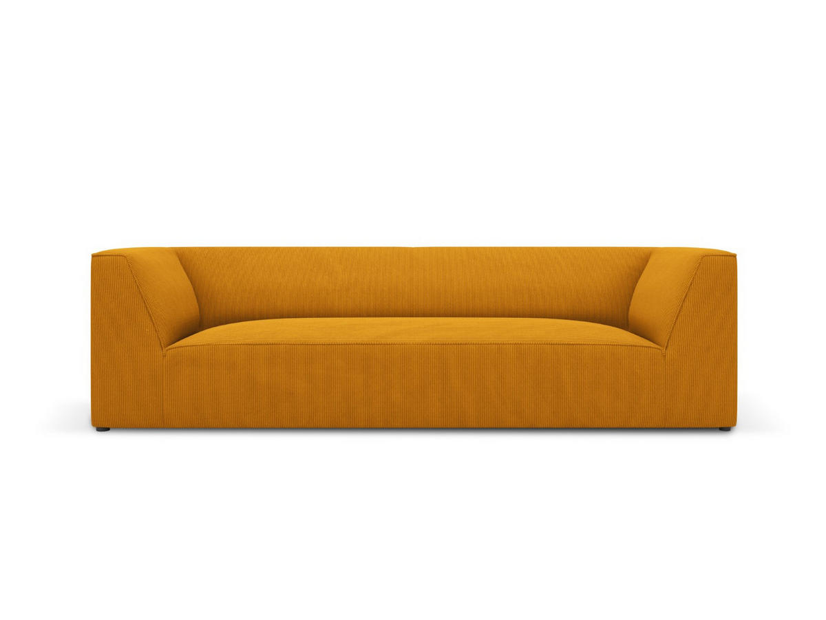 SOFA Ruby aus Cord gelb 3 Sitzplätze - Gelb, Textil (93/69/232cm) - Micadoni
