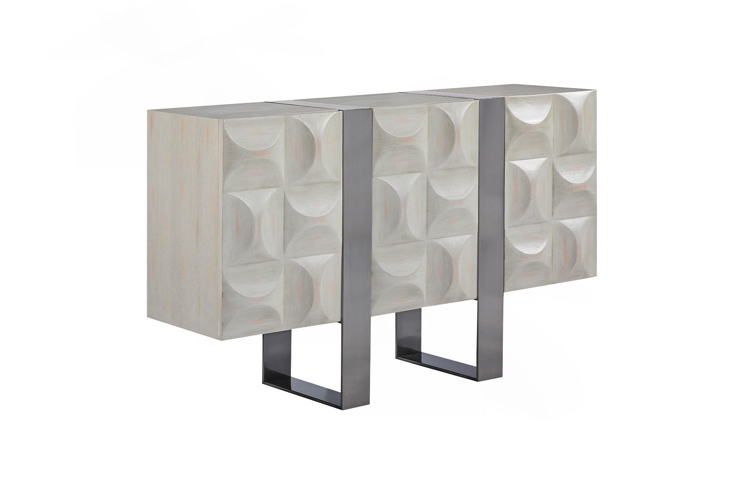SIDEBOARD MARGO Grau Holz - Grau, Holz/Metall (140/85/40cm) - KAWOLA