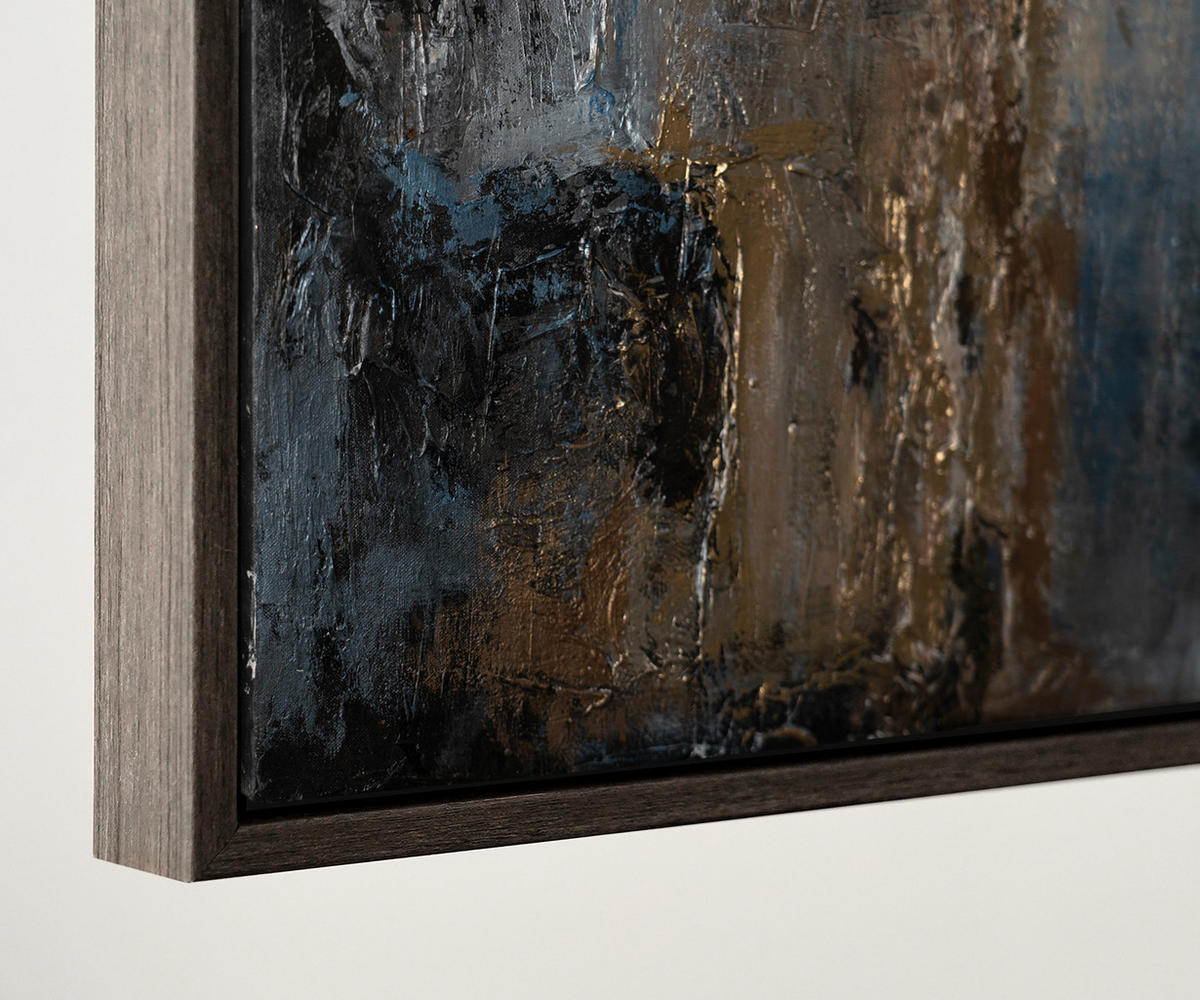 GEMÄLDE Glanz und Eleganz II Schattenfugenrahmen Grau 120x80 cm - Grau, Holz (120/80cm) - YS-art gallery