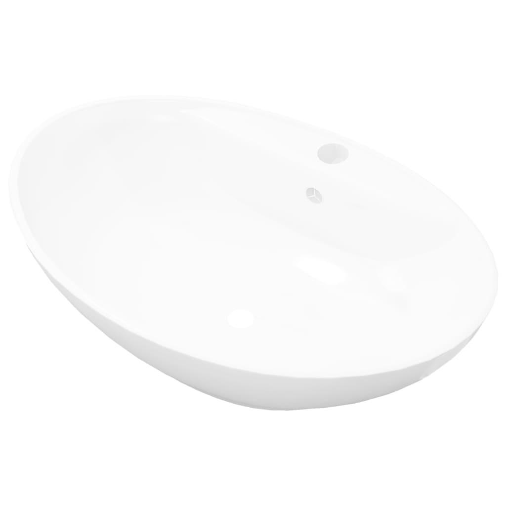 WASCHBECKEN Kotz 58.5/39/21 cm - Weiß, Keramik (58.5/21/39cm) - Nettlife