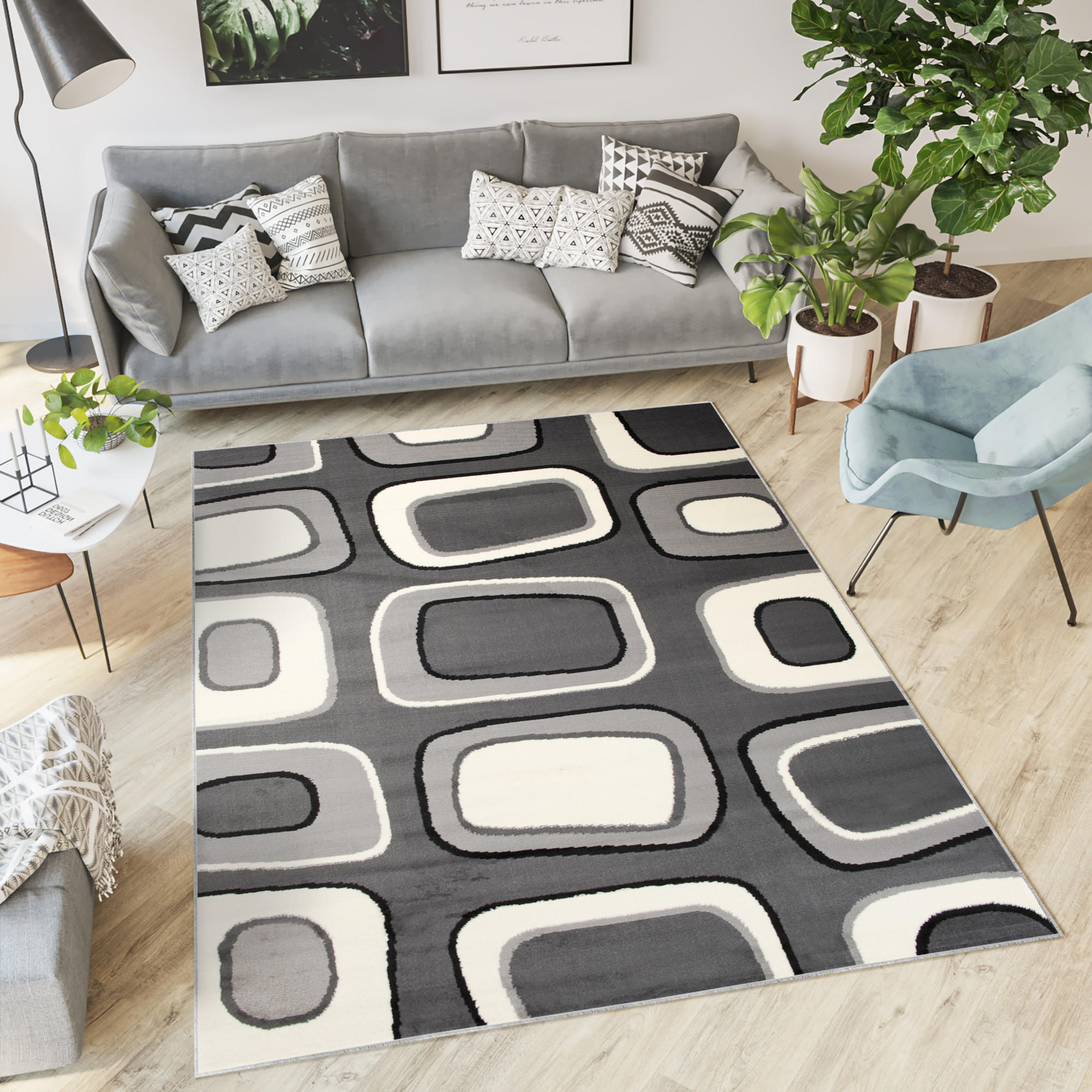 TEPPICH DREAM Dunkelgrau 80/150 cm - Dunkelgrau, Textil (80/150cm) - Tapiso