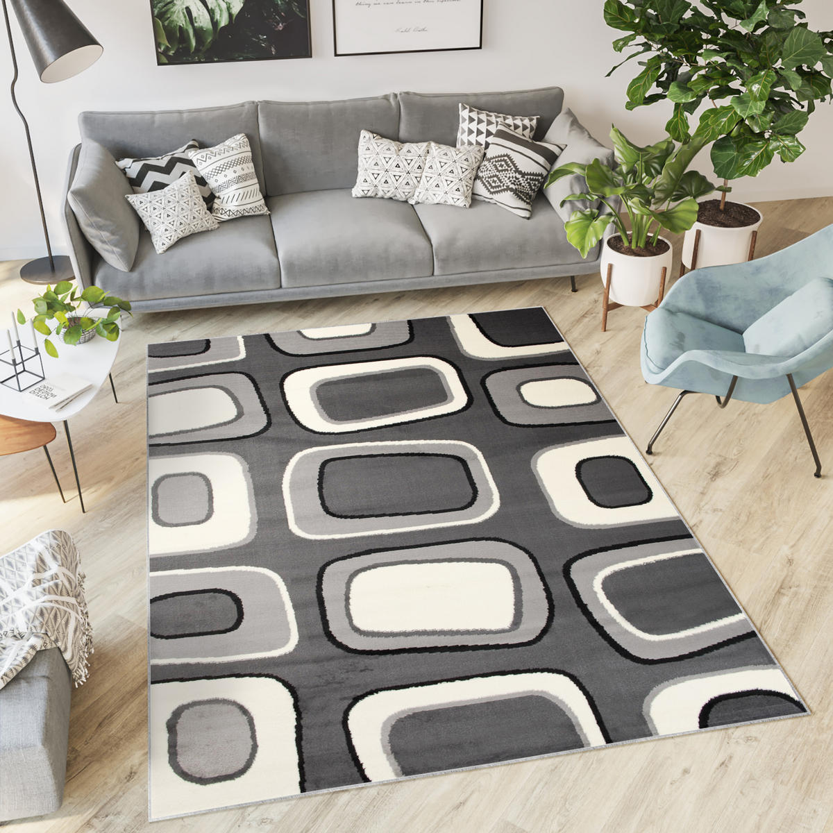 TEPPICH DREAM Dunkelgrau 120/170 cm - Dunkelgrau, Textil (120/170cm) - Tapiso