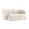 2-SITZER-SOFA Chenille Stoff Beige - Creme/Schwarz, Holzwerkstoff/Kunststoff (174/75/94cm) - Makamii