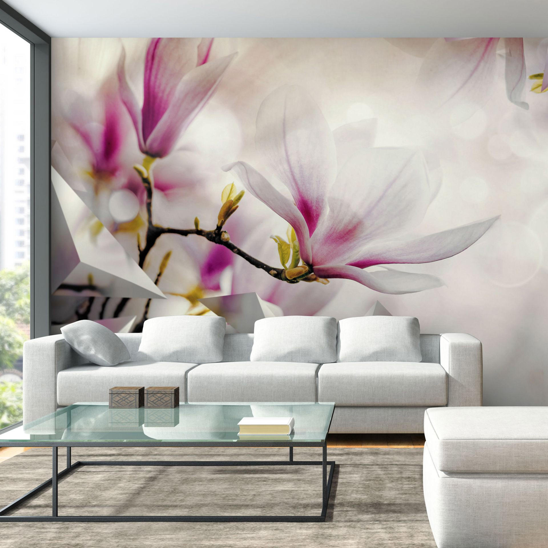 SELBSTKLEBENDE FOTOTAPETE 196/140 cm - Beige/Grau, Kunststoff/Textil (196/1cm) - KUNSTLOFT