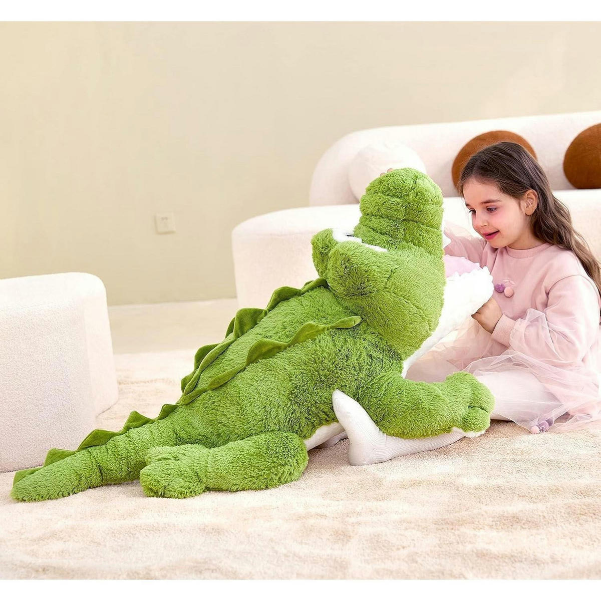 STOFFTIER Krokodil 78 cm - Grün, Textil (32/78cm)