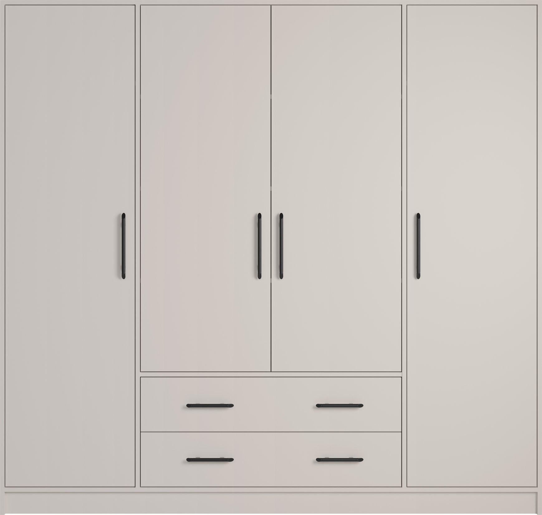 DREHTÜRENSCHRANK VANO 200/190/56cm 4-türig Kaschmir - Kaschmir, Holzwerkstoff (200/190/56cm) - MASSENO