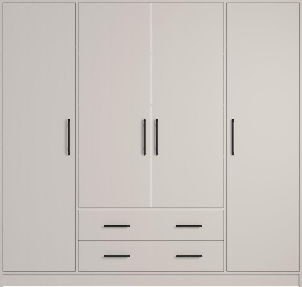 DREHTÜRENSCHRANK VANO 200/190/56cm 4-türig Kaschmir - Kaschmir, Holzwerkstoff (200/190/56cm) - MASSENO