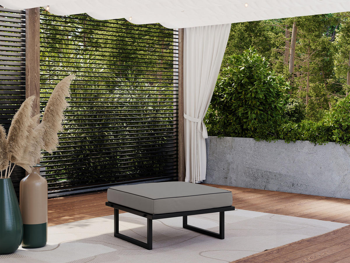 SITZHOCKER Elba - Grau - Grau, Textil (78/42/78cm) - MKS