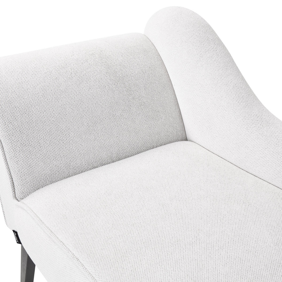 CHAISELONGUE weiß linksseitig Biarritz - Schwarz/Weiß, Textil (118/77/60cm) - Beliani