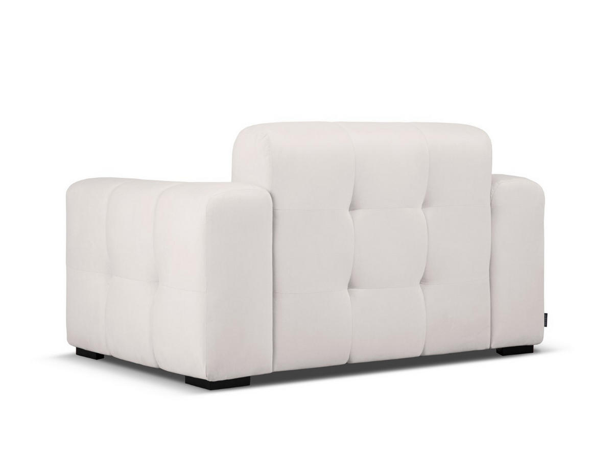 SOFA Kendal aus Samt hellgrau 2 Sitzplätze - Hellgrau, Textil (156/79/103cm) - Micadoni