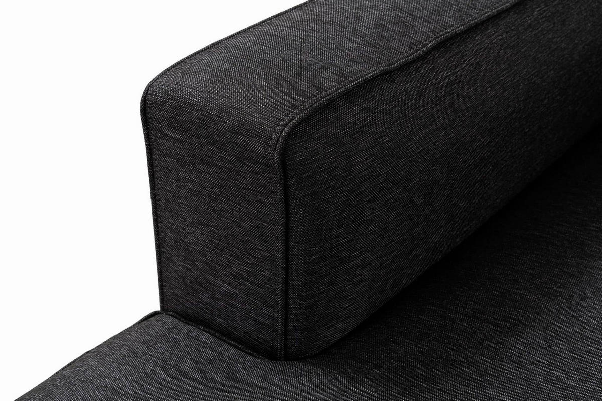 ECKSOFA breites XL-Design - Anthrazit/Schwarz, Holz/Kunststoff (230/180cm) - myHomelando
