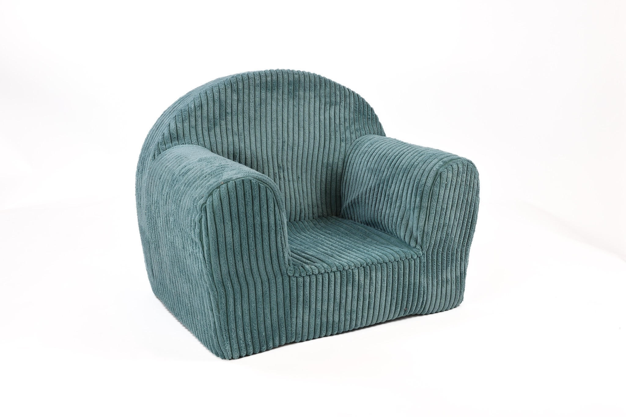 KINDERSESSEL MINI aus Kuschel-Cord in Türkis - Türkis, Textil (40/39/33cm) - Fortisline