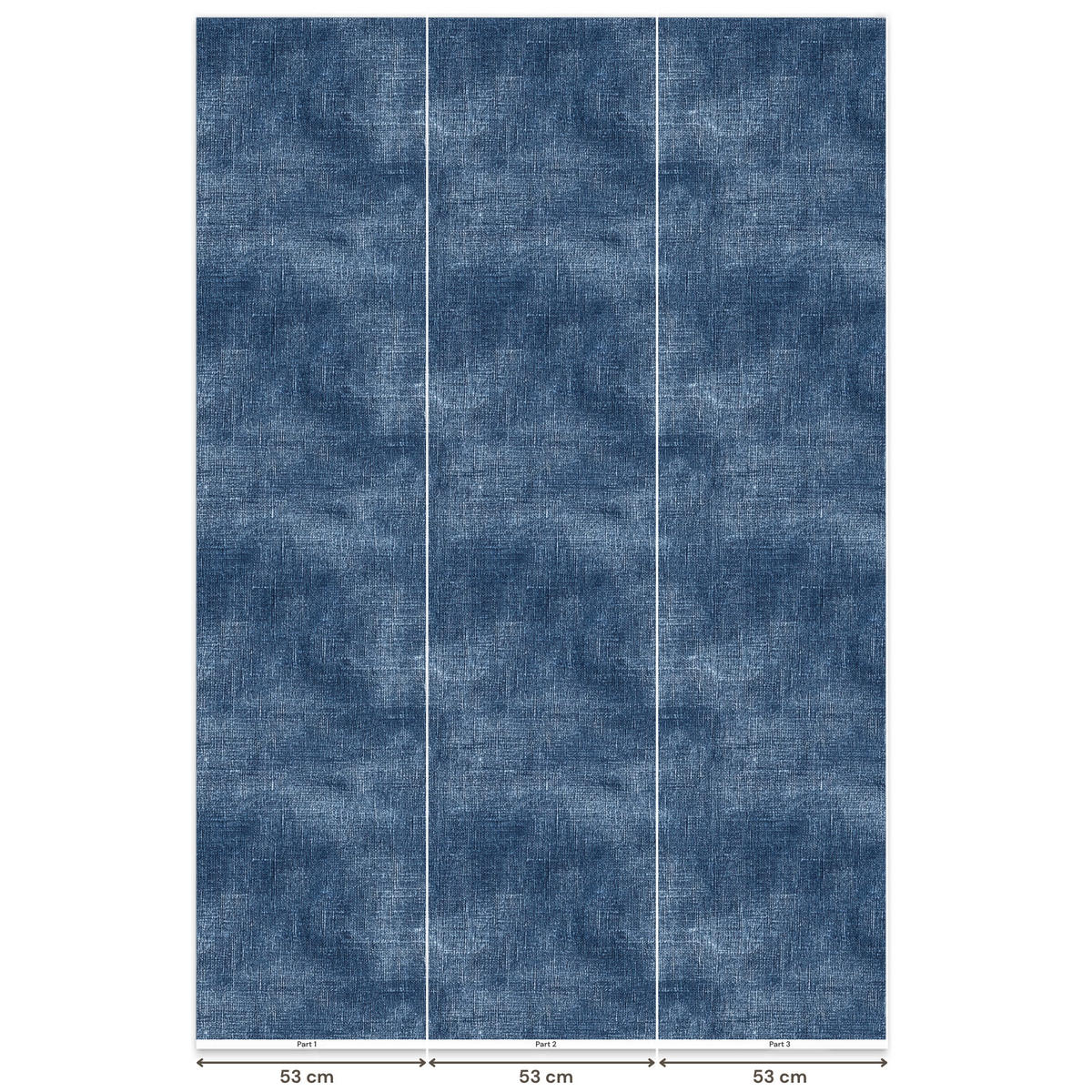 TAPETE - Leinen - Textur - Muster - Denim - Rustikal - 160x240 cm - Blau, Papier (160/240cm) - OnlyWow