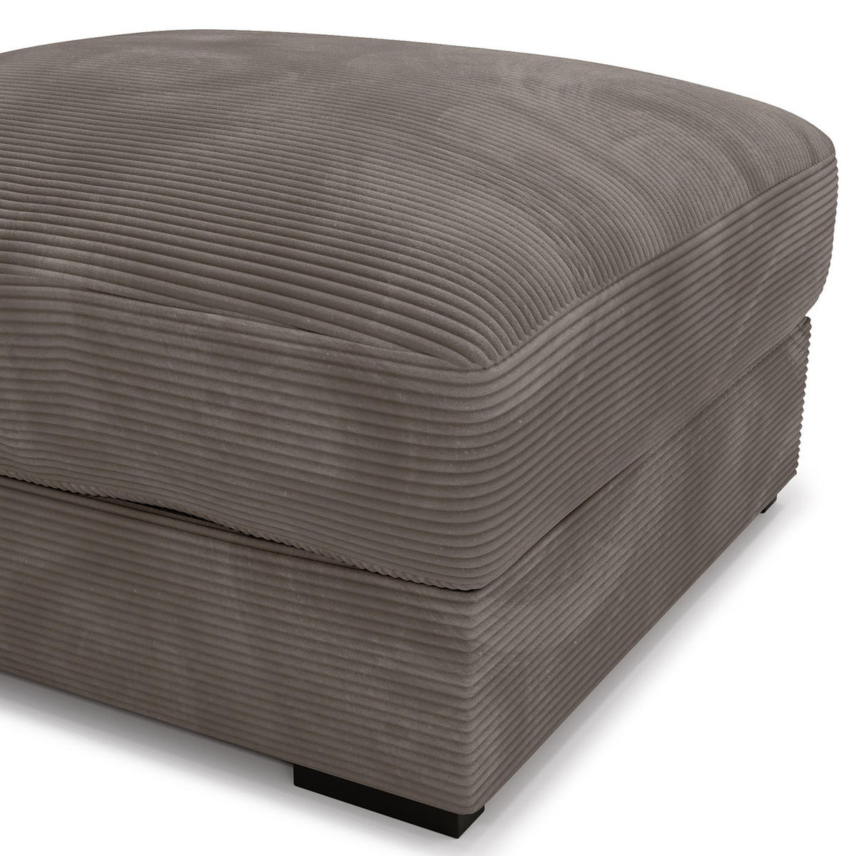 POLSTERHOCKER - Schwarz/Braun, Kunststoff/Textil (92/42/92cm) - home24