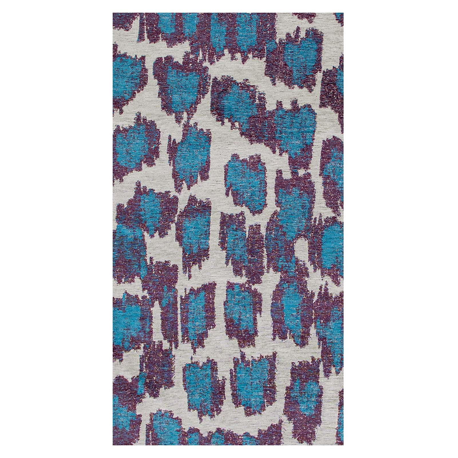 TEPPICH Ikat Blue Duck 80/150 cm - Blau, Textil (80/150cm) - Lola&Moi