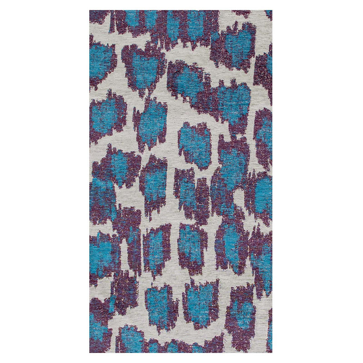 TEPPICH Ikat Blue Duck 80/150 cm - Blau, Textil (80/150cm) - Lola&Moi