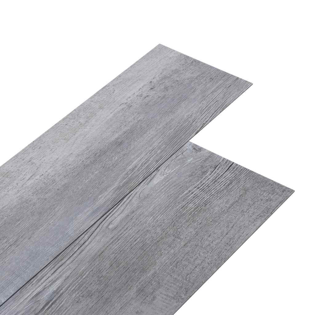 VINYLBODEN PVC-Dielen selbstklebend | 2mm Stärke | Laminat Viny | Holzgrau , 2,51 m² - Eukalyptusholzfarben, Holzwerkstoff (91.5/15.2/0.2cm) - DELUKE