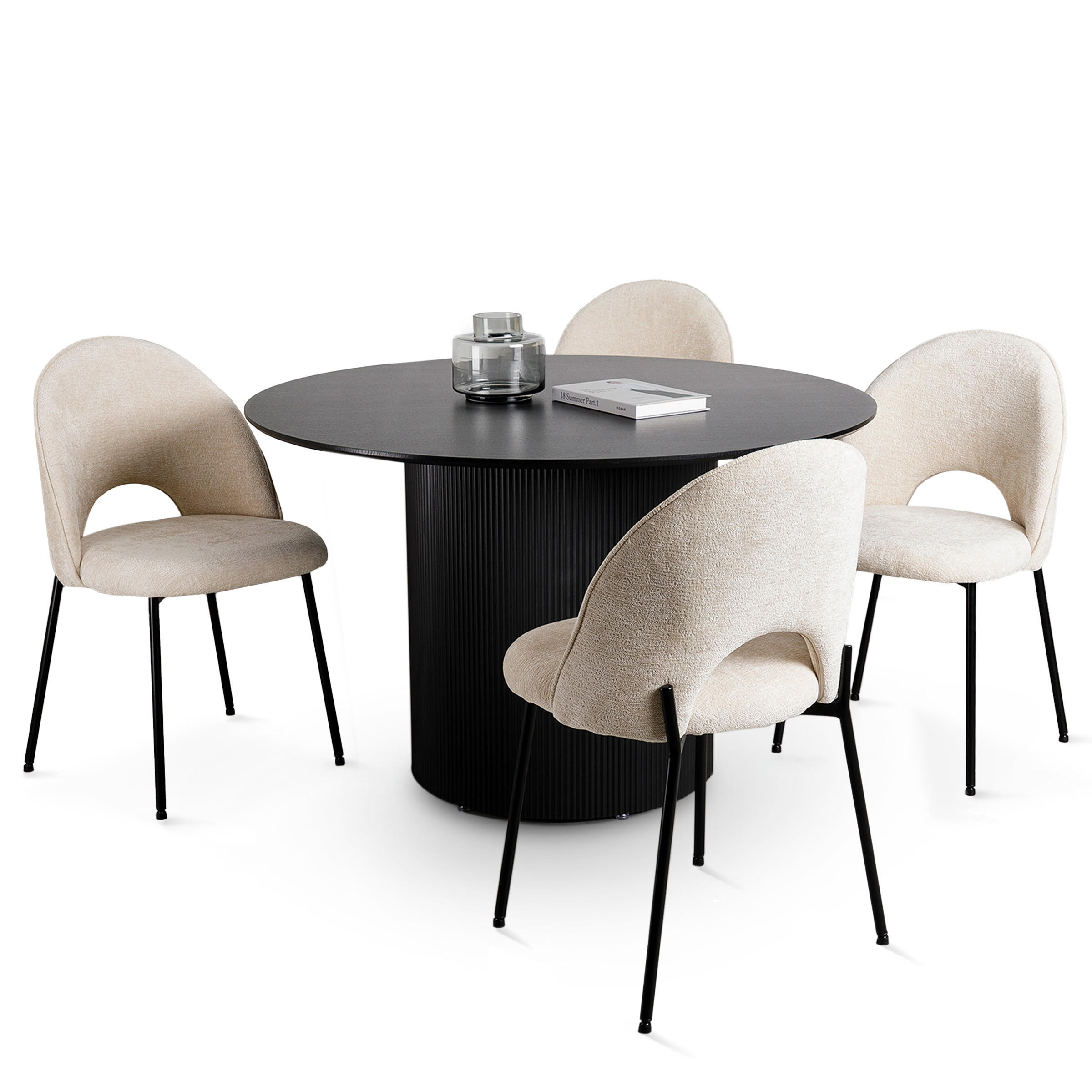 ESSGRUPPE VIANNEY - Schwarz, Metall - IDIMEX