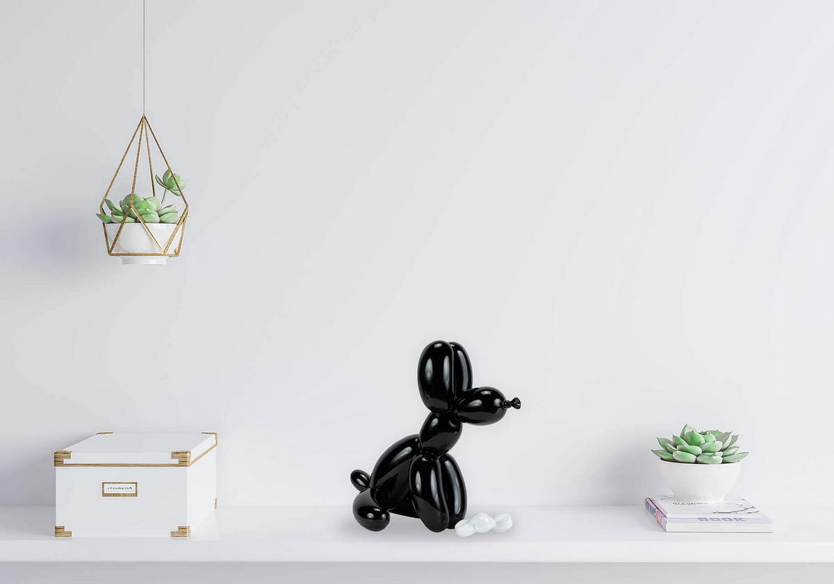 SKULPTUR Schwarz 30/28 cm - Schwarz, Stein (1.15/28/18cm) - KUNSTLOFT