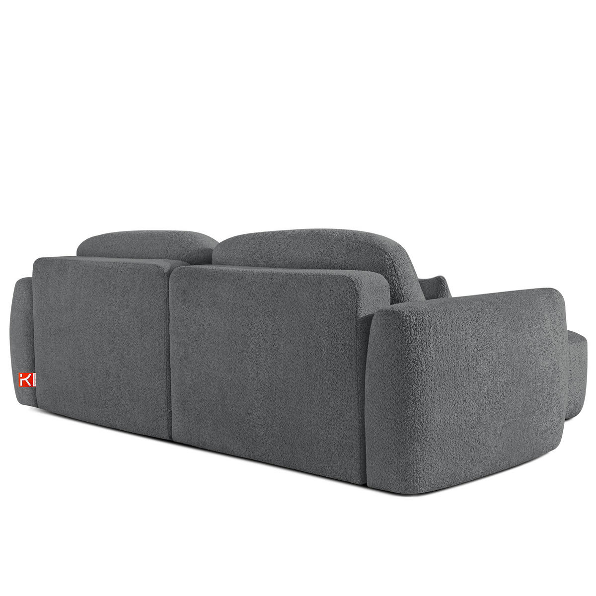 SITZGARNITUR ELOSA - Dunkelgrau, Holz/Textil (245/85/165cm) - KONSIMO®