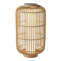 WIEDERAUFLADBARE Solarlaterne MARIEL beige - Beige, Naturmaterialien (31/31/60cm) - Lumisky