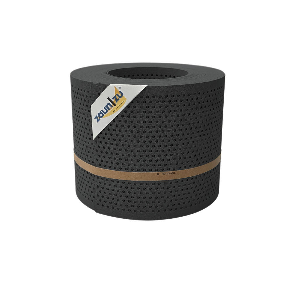 SICHTSCHUTZSTREIFEN PP Premium Gelocht 20 Prozent Streifen Anthrazit 26m - Anthrazit, Kunststoff (2600/19cm) - ZAUN|ZU