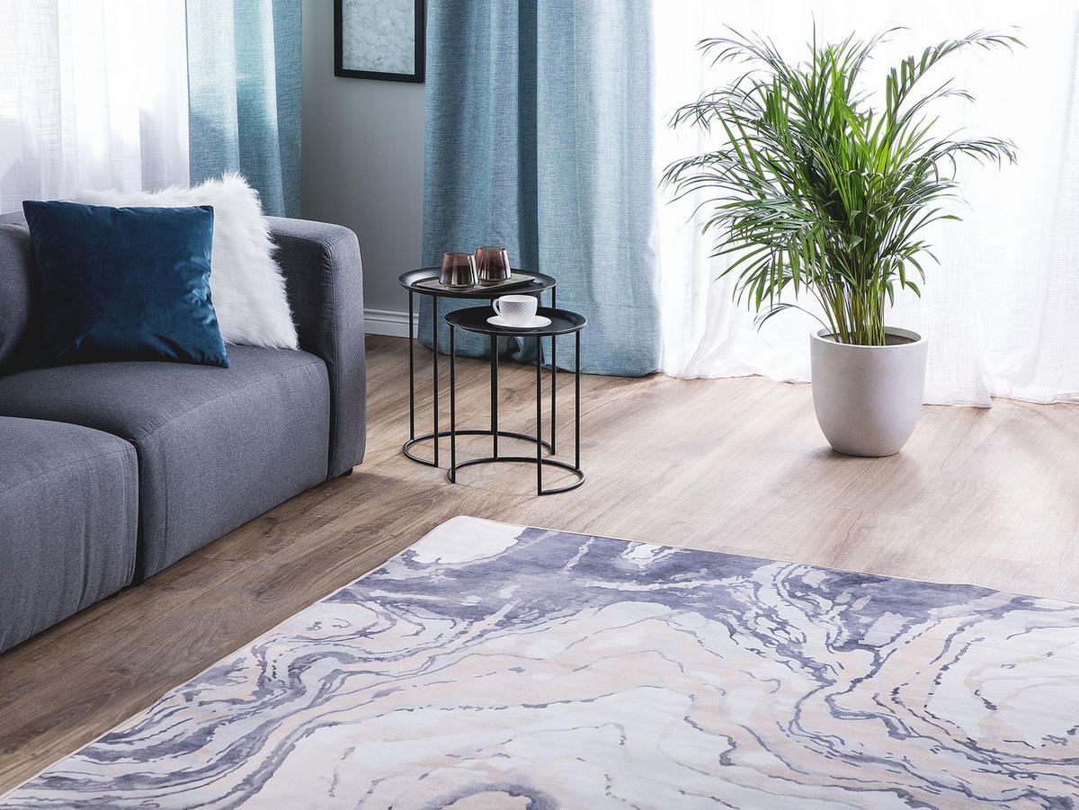 KURZFLOR-TEPPICH Gebze 200/140 cm - Multicolor, Kunststoff (140/200cm) - Beliani
