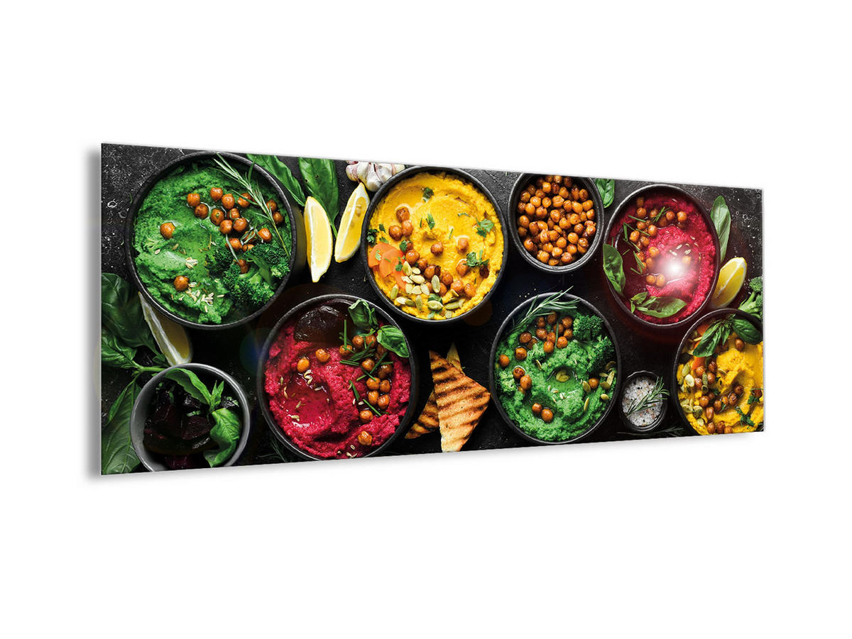 GLASBILD 80x30 cm Küche orientalisch - Multicolor, Glas (80/30cm) - artissimo