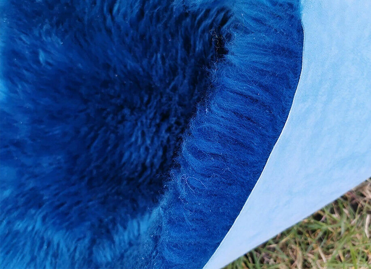 LAMMFELL Öko bunt gefärbt weich Fell Teppich Himmelblau ca. 110 cm - Blau, Fell (60/110cm) - Provellus