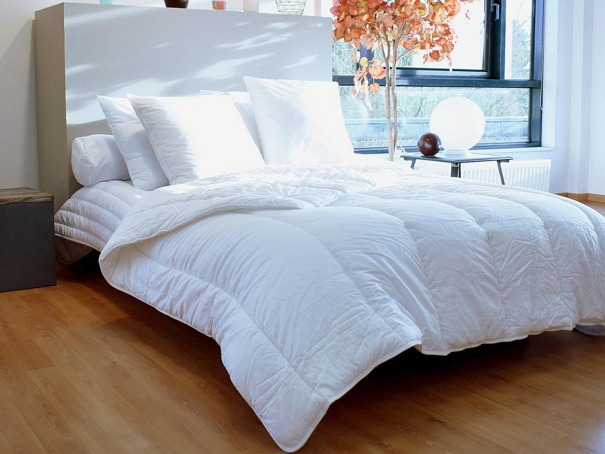 KOPFKISSEN milbenabweisend - 550 gr - 60 x 60 cm - Bauwolle - Weiß - AZYLIA - Weiß, Textil (60/60cm) - Vente-Unique