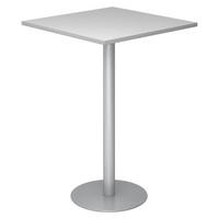 STEHTISCH eckig STH 80/80/111,6 cm in Grau/Silberfarben - Silberfarben/Grau, Holzwerkstoff (80/80/111.6cm) - bümö
