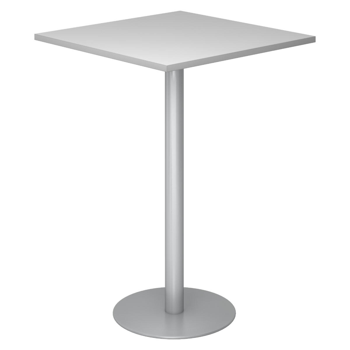 STEHTISCH eckig STH 80/80/111,6 cm in Grau/Silberfarben - Silberfarben/Grau, Holzwerkstoff (80/80/111.6cm) - bümö