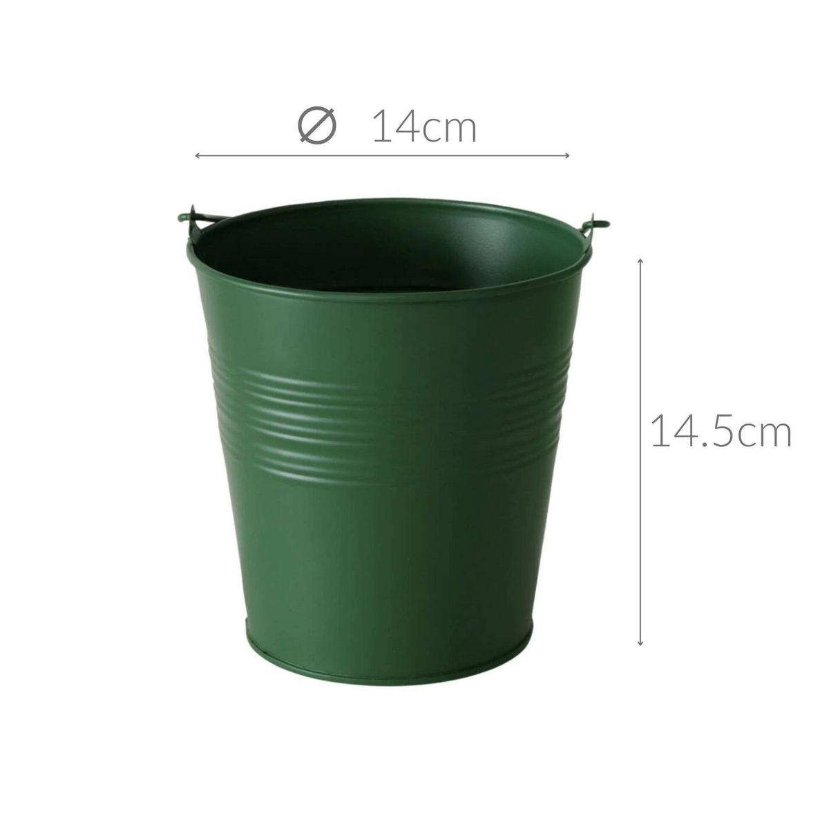 BLUMENTOPF Lingo Ø 15 cm - Grün, Metall (15/15cm)