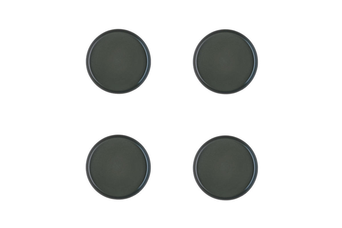 TELLER Scandi Ø16,5cm - 4er-Set - Olive - Grün, Keramik (16.5cm) - Björn